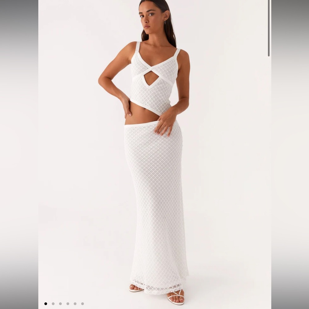 Peppermayo Exclusive - Jocelyn Maxi Dress - White Crochet